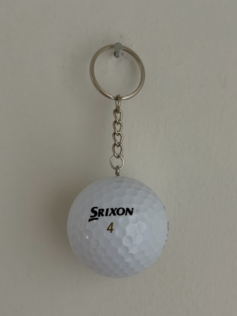 Srixon White Golf Ball Keychain
